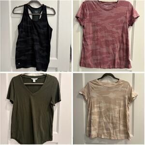 Lot of 4 Four Athleta Tops Tees Tank All Size Medium